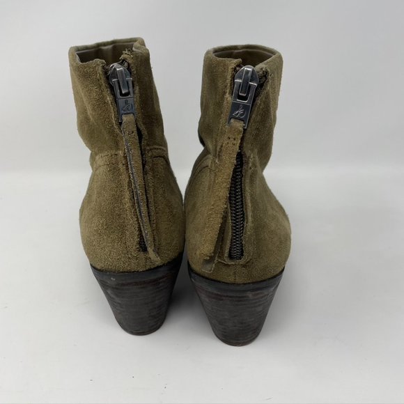 Sam Edelman Womens Olive Green Suede Ankle Heel Bootie  Size 8 - Picture 7 of 12
